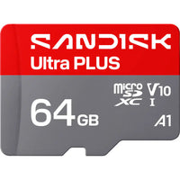 SanDisk - Carte microSD UHS-I Ultra Plus 64 Go-Augmentez votre capacité de stockage