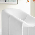 Modway - Vivi Chenille Rembourré Chaise d’accent - Frost-Cadre métallique tubulaire