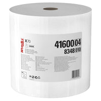 WypAll - Chiffons à résistance moyenne PowerClean X70 - rouleau géant - chiffons longue durée - blancs  -870 feuilles/rouleau, 1 rouleau de chiffons à résistance moyenne WypAll PowerClean X70/caisse, 870 feuilles/caisse