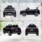 Qaba - Voiture RC électrique Audi Q8 sous licence 12V pour enfants - noir-Quatre roues avec suspension à ressorts assurent une conduite en douceur 