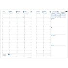 Quo Vadis - Ministre Agenda Semainier - 16 cm l x 24 cm H - Couleurs Assorties - Français-Grille 2 couleurs sur papier blanc