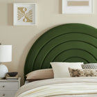 Modway - Solana Arqué Performance Velvet Tête de lit Queen, Vert mousse-Rembourrage en mousse dense