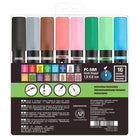 Uni - POSCA Marqueurs à peinture à base d’eau avec pointe pinceau réversible - 1,0 mm/4,0 mm - couleurs assorties - paquet de 16-La peinture non toxique certifiée ACMI est miscible, superposable et diluable