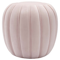 Modway - Celebrate Chenal Touffé Performance Velvet Ottoman - Rose-Ottoman touffé