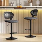 HOMCOM - Tabourets de bar modernes pivotants hauteur comptoir - noir - paquet de 2-Le coussin épais en mousse offre un soutien et une détente exceptionnels 
