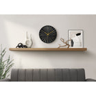 Monarch Specialties - 9113 Horloge Murale Rond de 12"- Visage Noire/Cadre Noir-Profitez d'une ambiance paisible grâce à un mécanisme sans tic-tac et un mouvement à quartz, garantissant une mesure précise du temps tout en créant un environnement serein dans n'importe quel espace intérieur