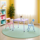 Homy - Ensemble de Table et Chaises pour Enfants Casa - 3 Pièces-Poignée de Transport Pratique - Conçu pour un transport facile, rendant le déplacement ou le rangement du mobilier simple et rapide.