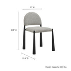 Modway - Hayley Tissu rembourré Fauteuil d’appoint de salle à manger - Chameau Noir-Siège rembourré
