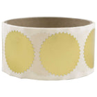 Jam Paper Sceaux autocollants ronds gaufrés avec bords dentelés, 1 5/8 po, or, paquet de 200-Taille : 1 5/8 po
