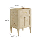 Modway - Elysian 24" Armoire de toilette de salle de bain (lavabo non inclus) - Bourgogne-Charnières de cuisine dissimulées