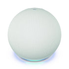 Amazon - Haut-parleur intelligent Echo Dot 5e génération - Blanc glacier-Alexa Est Heureuse De Vous Aider - Demandez à Alexa des mises à jour météorologiques et de régler des minuteries mains libres, obtenez des réponses à vos questions et écoutez même des blagues. Besoin de quelques minutes supplémentaires le matin ? Appuyez simplement sur votre Echo Dot pour répéter votre alarme.