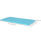 Soozier - Tapis De Gymnastique Pliant 4 pi L x 8 pi L x 2 po P - Tapis D’Exercice Avec Poignées De Transport - Bleu Clair-Surface en cuir PU non absorbante, ignifuge, résistante aux perforations et à la moisissure  