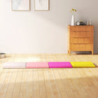 Soozier - Tapis De Gymnastique Pliant 8 pi - Tapis D’Exercice Épais Avec Poignées De Transport-Le PVC imperméable à haute densité assure durabilité et facilité de nettoyage 