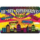 Ashley Productions - The Original Fun Mat - Tapis de Bienvenue - 15 -5" x 23 -5" - Tapis de Bienvenue Superhéros-Mesure et conception : Le paillasson de bienvenue Superhéros mesure 15,5 po x 23,5 po.