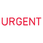 Xstamper Canada - Timbre Preink - Urgent - Rouge-Pre-encre, aucun tampon encreur requis
