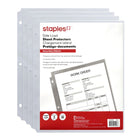Staples - Protège-feuilles à chargement latéral - Paquet de 25-Protège-feuilles épais pour une protection durable des documents