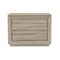 Manhattan Comfort - Table de nuit contemporaine Soren 32" à 2 tiroirs - Chêne naturel-Conçu avec un stratifié à grain de bois de haute qualité, offrant l'apparence du bois naturel avec une durabilité accrue