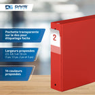 Davis Group Super économie, Reliure à anneaux ronds 2 po, paquet de 6 – Rouge-Anneau Rond, Non-Verrouillage