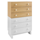 Modway - Nolia Bloc de couleur à 6 tiroirs Coffre commode, Chêne Blanc-Poitrine haute à bloc de couleur bicolore