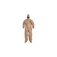 Dupont – Combinaison de protection personnelle Tychem CPF3, poignets élastiques, petit (C3128t-S)-Couleur : Havane/Havane/Brun