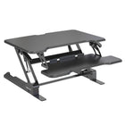 Mount-It! - Convertisseur de bureau compact avec plateau de 76 cm, noir-Transformez votre bureau traditionnel en un poste de travail assis-debout actif grâce à ce convertisseur de bureau assis-debout compact