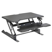 Mount-It! - Convertisseur de bureau compact avec plateau de 76 cm, noir-Transformez votre bureau traditionnel en un poste de travail assis-debout actif grâce à ce convertisseur de bureau assis-debout compact