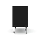 Manhattan Comfort - Rockefeller commode 3 tiroirs style milieu du siècle de 35,24 po - noir - lot de 2-10
