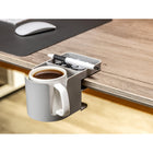 Deflecto - Porte-gobelet pour bureau assis-debout - gris-La surface coussinée souple protège la surface du bureau