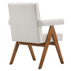 Modway - Lyra Tissu Chaise de salle à manger Ensemble de 2 - Tissu ivoire-8