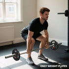 Soozier - Ensemble De 2 Disques De 33 Lb - Ensemble De Poids Pour Barre De 2 Po-Trois poignées permettent des exercices sans barre  