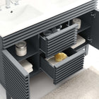 Modway - Render 48" Meuble de salle de bain à double lavabo - Gris blanc-MDF et panneau de particules