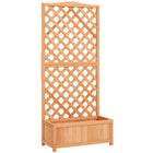 Outsunny - jardinière surélevée avec treillis pour plantes grimpantes - 30 po L x 14 po l x 67 po H -Beaucoup d'espace pour des plantes comme des légumes, des fleurs et des herbes
