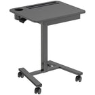ShoppingAll - Chariot pneumatique de bureau pour ordinateur portable à hauteur réglable - noir-Bureau en bois d'une seule pièce avec construction métallique