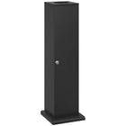 HOMCOM - Armoire de rangement pour papier toilette de salle de bain avec portes et étagères - noir-Présente une esthétique campagnarde moderne avec une porte d’armoire plate et une couleur unie 