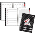 Hilroy - Agenda hebdomadaire/mensuel Hockey Canada 2026-2027, 8 ½ po H x 6 po l, noir-Pages hebdomadaires avec planification quotidienne ouverte à gauche et notes et tâches à droite