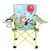Danawares - chaise de camping enfant avec porte-gobelet et sac - Bluey-Apportez une touche de fun avec Bluey lors de chaque sortie grâce à cette chaise de camping pliable pour enfants