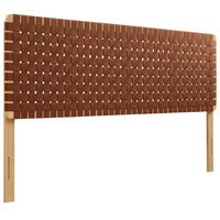 Modway - Sparta Tissage Cuir végane Tête de lit King, Brun naturel-Tête de lit King size seulement
