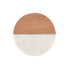 Maxwell & Williams - Collectif de Sous-verre Ronde Marbre & Blanc Acacia Sous-verre - Paquet de 12-Fabriqué en céramique résistant à la chaleur