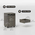 HOMCOM - Classeur vertical avec tiroir verrouillable - gris-4 roulettes omnidirectionnelles (dont 2 avec freins) permettent un déplacement facile 
