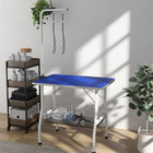 PawHut - Table de Toilettage pour Chien avec Bras Réglable - Bleue-Les pieds pliables de la table facilitent le rangement et le transport