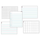 TREND enterprises Inc. Ensemble de tableaux effaçables à sec, assortis, 5 pièces-Blanc avec lignes pour écriture