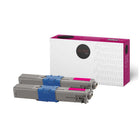Premium Tone - Okidata 44469702 Toner compatible - Magenta - Paquet de 2-Toner compatible