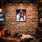 Frameworth - Mario Lemieux serie classique 1987 Coupe Canada - toile encadree - 18.5" x 22.5"-Toile d'art de qualite museale professionnellement etiree et encadree dans un cadre noir elegant