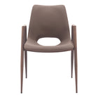 Zuo - Desi Chaise de salle à manger - Brun/Noyer - Ensemble de 2-Confort moelleux et matériaux durables