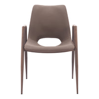 Zuo - Desi Chaise de salle à manger - Brun/Noyer - Ensemble de 2-Confort moelleux et matériaux durables