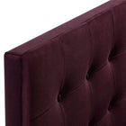 Modway - Emily Velours de performance résistant aux taches Tête de lit King Size, Mûrier-7