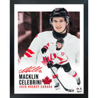 Frameworth - Macklin Celebrini collage signature replica Hockey Canada 2026 - impression encadree - 16" x 20"-Produit sous licence officielle Hockey Canada 2026 mettant en vedette la signature replica de Macklin Celebrini dans un collage multi-photos. Cadre de qualite superieure de 16 par 20 pouces