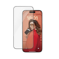 PanzerGlass - Ultra-Wide Fit Protecteur d'écran pour iPhone 15 Pro - Transparent-Ultra-Wide Fit Scratch protège votre appareil des rayures