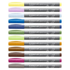 Staedtler - Feutres pinceaux à pigments - Couleurs naturelles - paquet de 12-Le polyvalent idéal pour les lettrages au pinceau, les dessins, les mangas, les illustrations
ou le coloriage