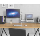 ShoppingAll - Support pour double écran et ordinateur portable entièrement réglable - Blanc-7